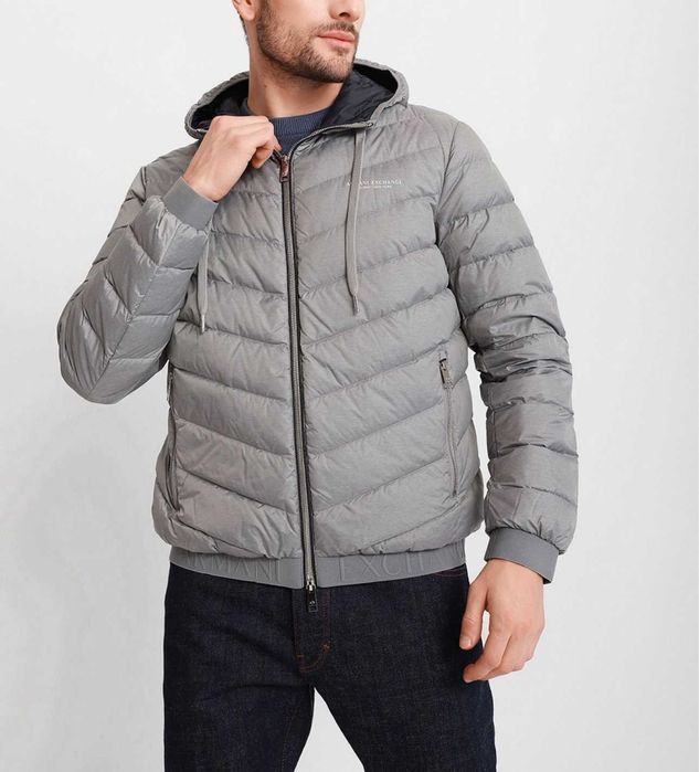 Чоловіча куртка Armani exchange нова пух оригінал сіра L
