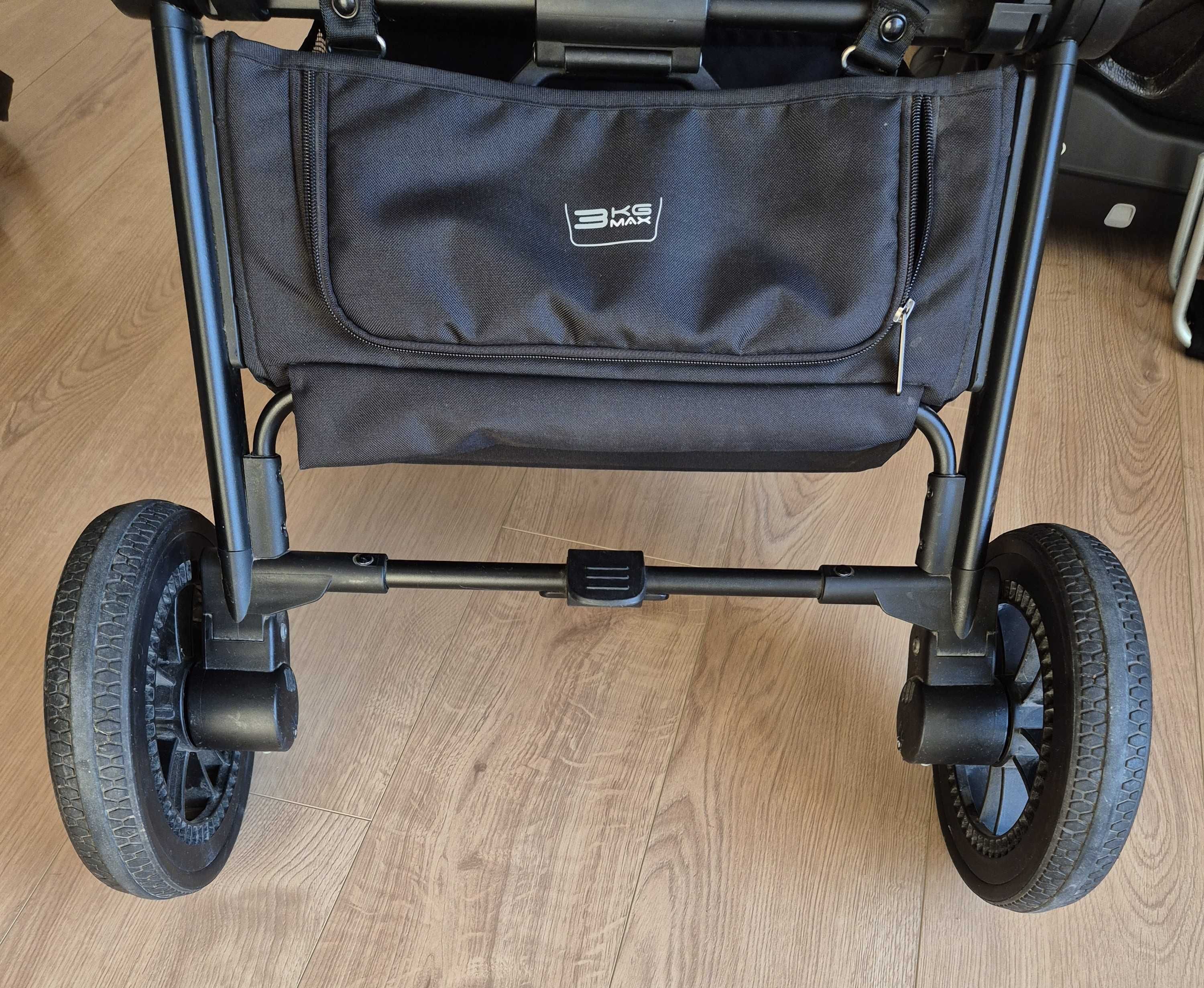 Wózek Muuvo Quick Deep Forest Green 2w1, gondola, cały zestaw