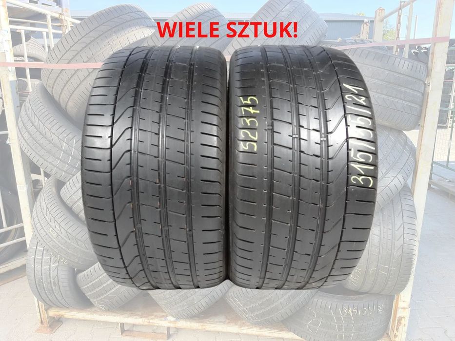 Para opon letnich Pirelli 315/35R21 - 34 sztuki, różne zużycia, różne roczniki