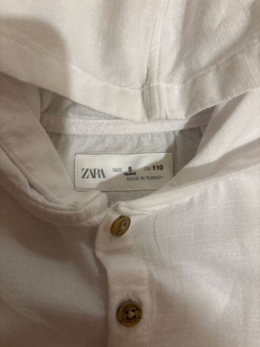 Zara koszula biała z kapturem 110 5 lat przedszkole występ