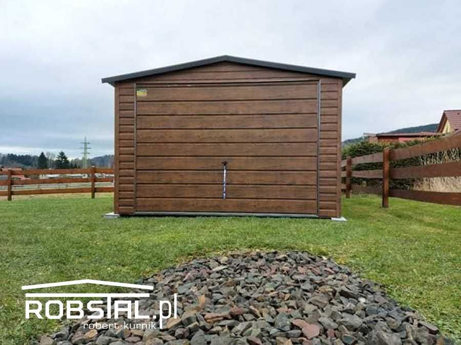 Garaż Blaszany 3.5x5 dwuspadowy, drewnopodobny  Cała Polska