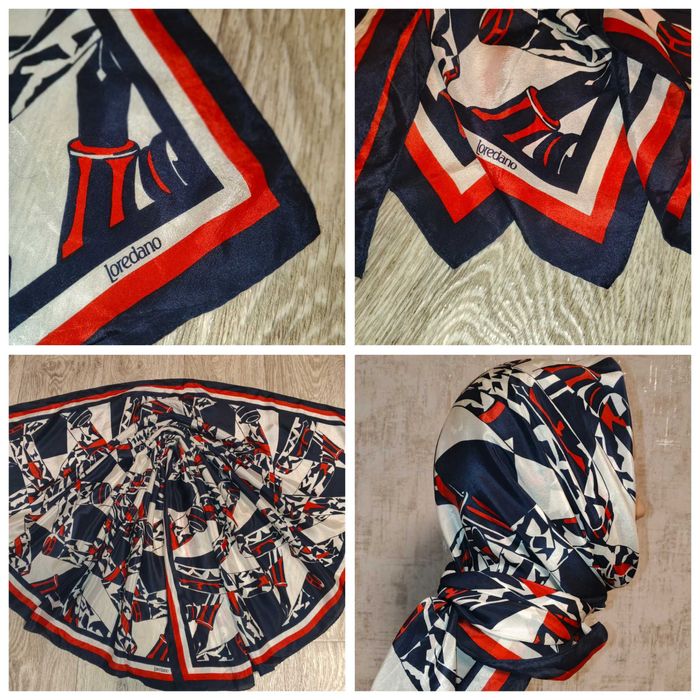 Шелковый платок 87/87 см итальянского бренда Loredano