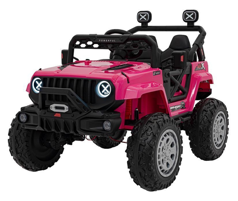 Pojazd na akumulator dla dzieci terenowy 4X4 różowy - EkstraZabawki.pl