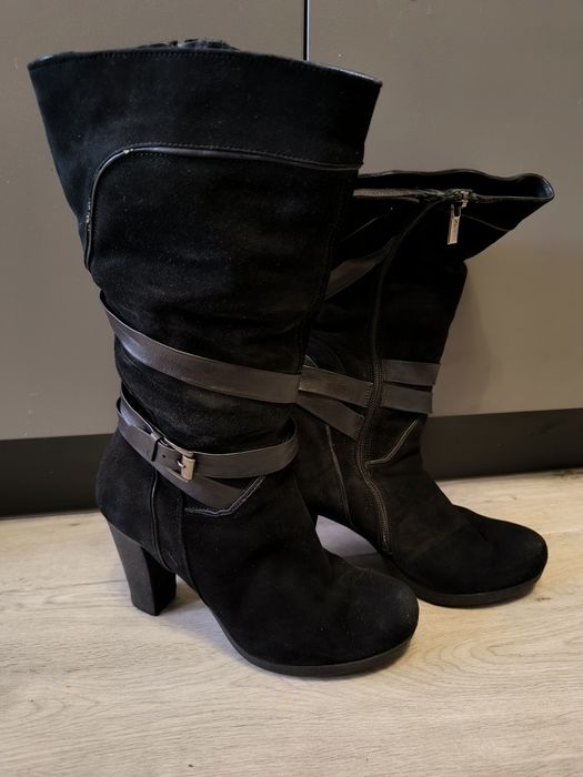 Зимові чоботи жіночі. 40 розмір. Натуральна замша