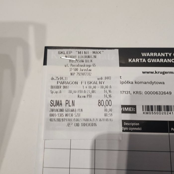 Telewizor Samsung z dekoderem dvdt2