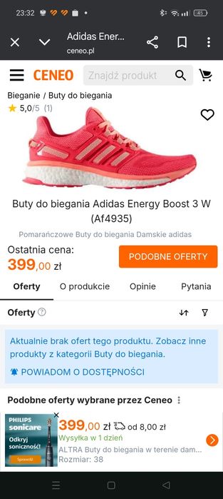 Damskie buty do biegania adidas Energy Bost W