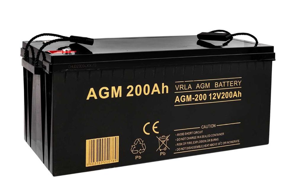 Акумулятор AGM VRLA 12V 200Ah VOLT POLSKA • акумуляторна батарея