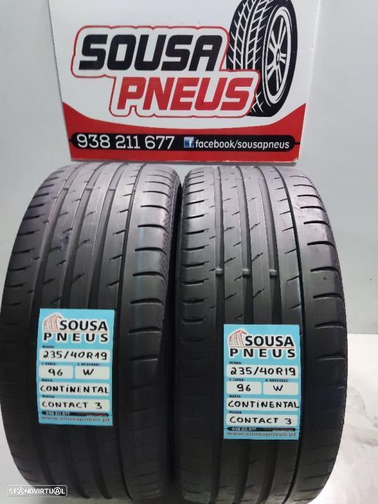 2 pneus semi novos 235-40r19 continental - oferta dos portes