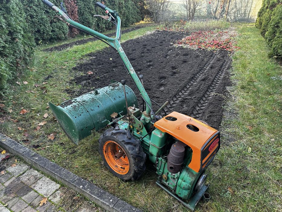 Traktorek jednosiowy Lombardini Goldoni dzik, pług, glebogryzarka!