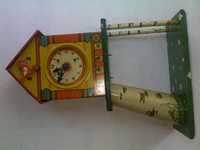 Детская жестяная заводная игрушка с ключиком ссср часы часики птичка