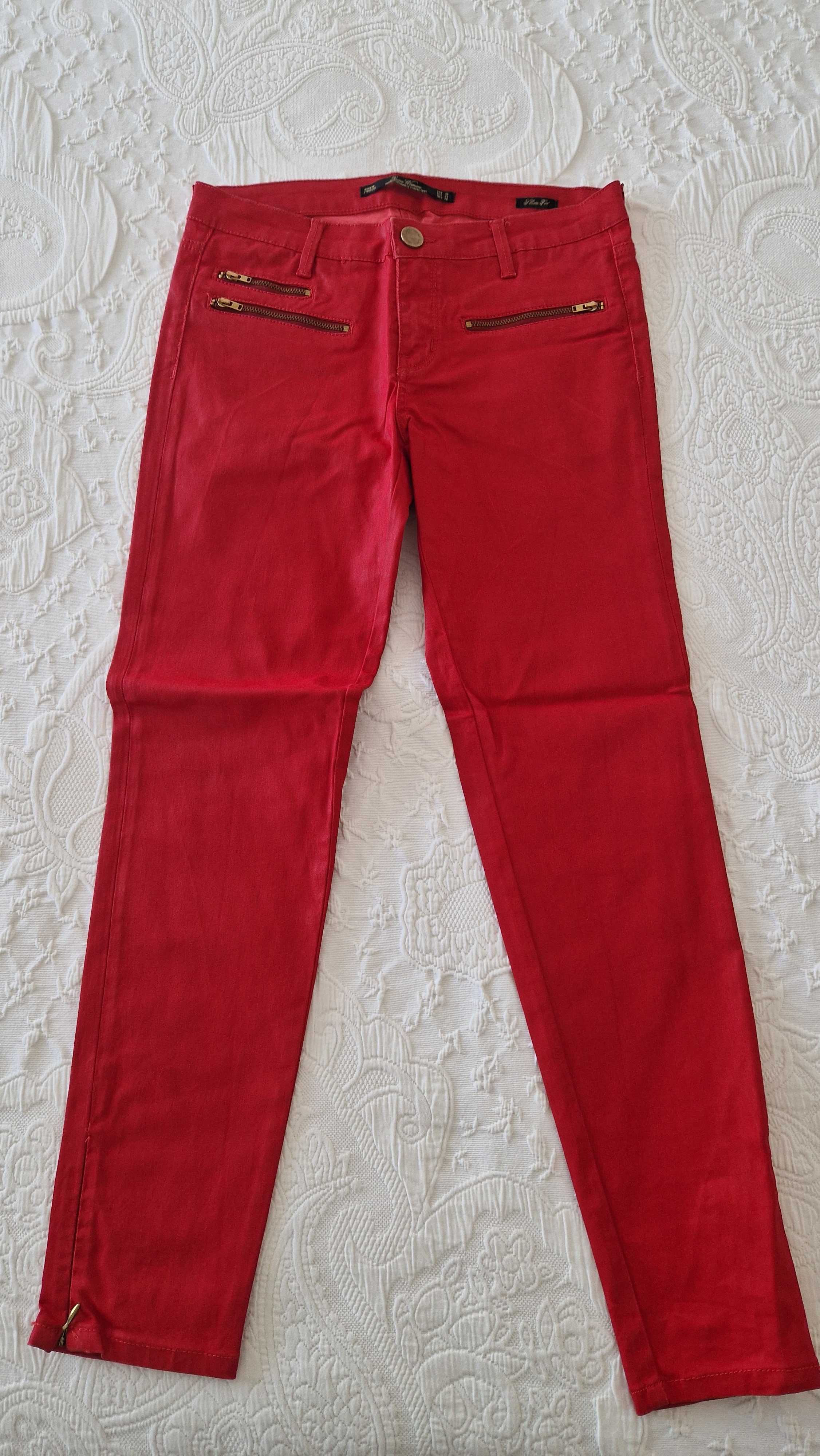 Calças vermelhas Zara, tamanho 36