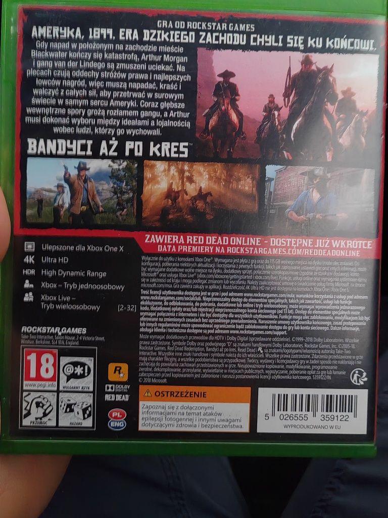 Red dead redemption 2 II xbox one s x series Polska wersja