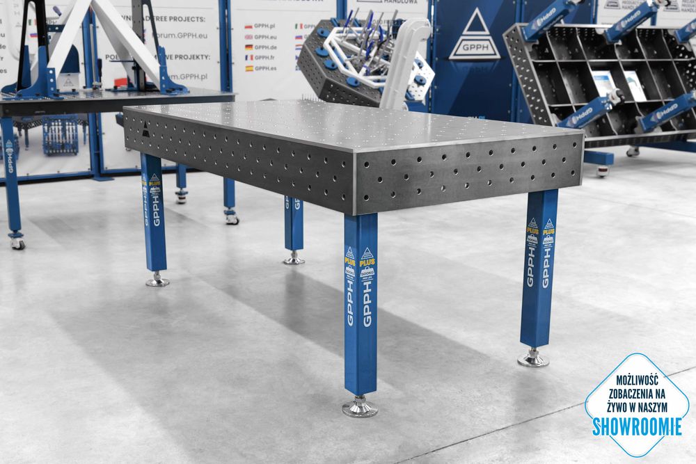 Stół Spawalniczy GPPH PLUS 2000x1000 fi16 mm 100x100 mm