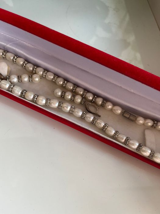 Продам набір срібло з перлами