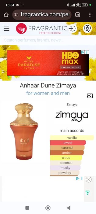 Zimaya Anhaar Dune, perfumy arabskie, ok. 60/100 ml + gratisy 2x4/5 ml
