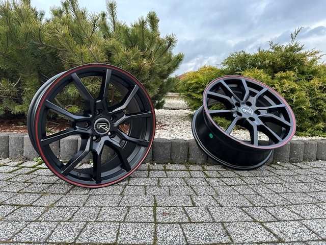 Nowe Felgi 5253 FELGI 16 5x100 VW POLO BORA GOLF  SKODA Czerwony Rant