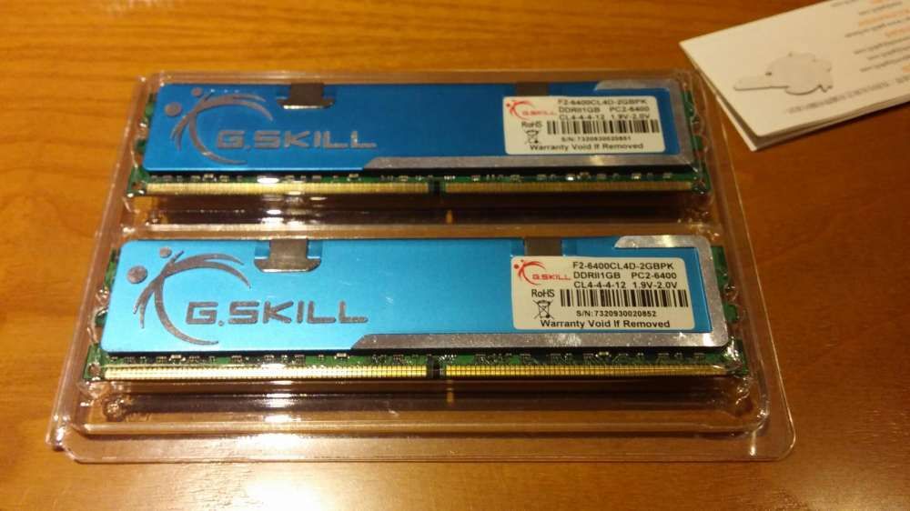 Memorias Gskill 2 x 1Gb DDR2 800mhz