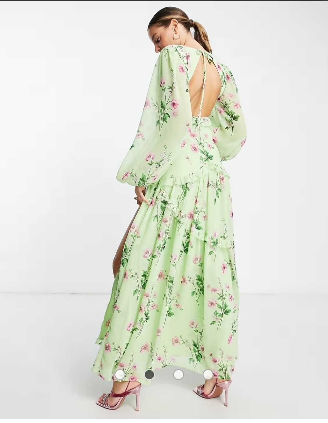 Шифоновое платье, макси длина. ASOS DESIGN
