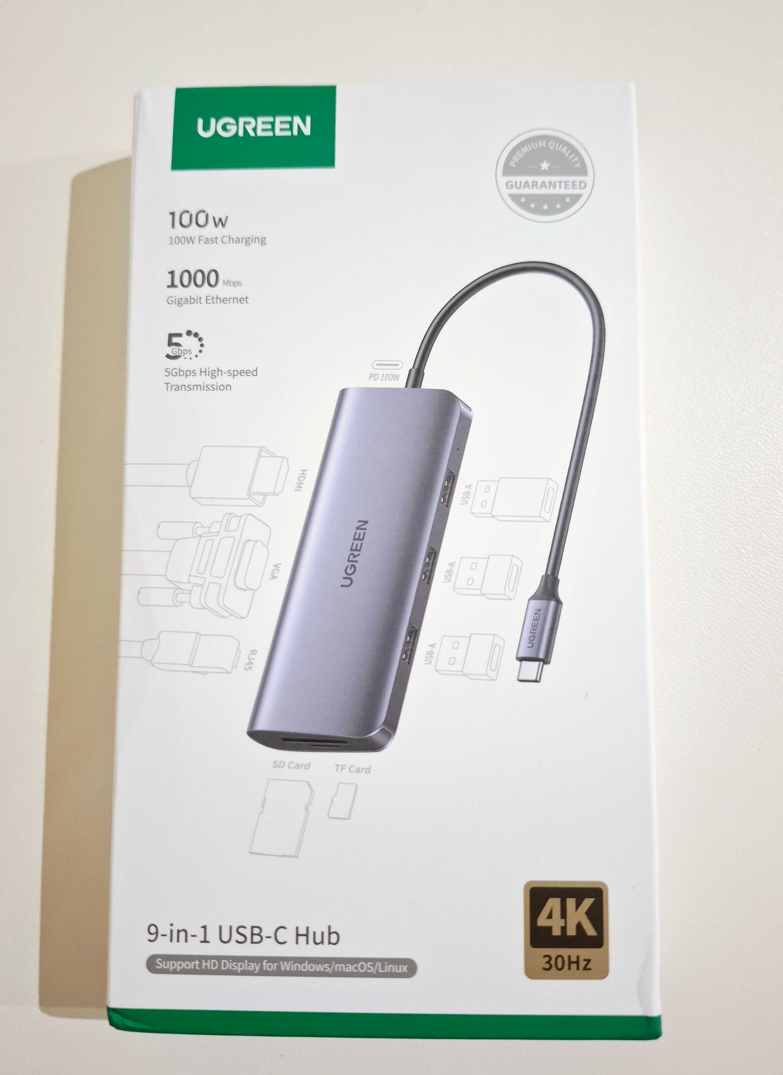 Адаптер Ugreen USB-hub 9 in 1 (сумісний з Macbook)