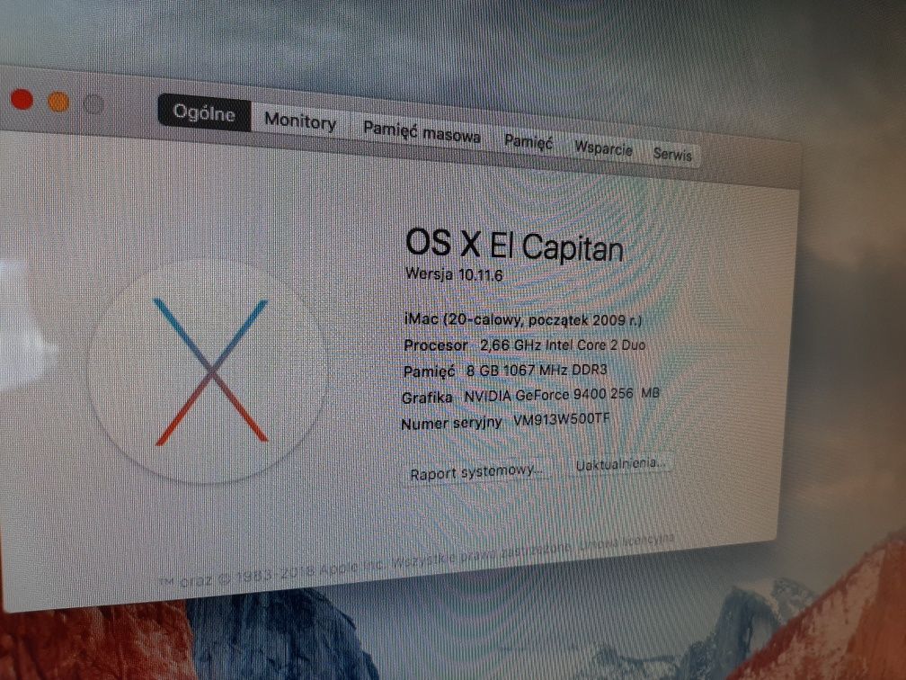 iMac początek 2009 APPLE mac