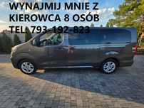 Transfer Przewóz osób Bus z kierowcą 8osób transport lotnisko wynajem