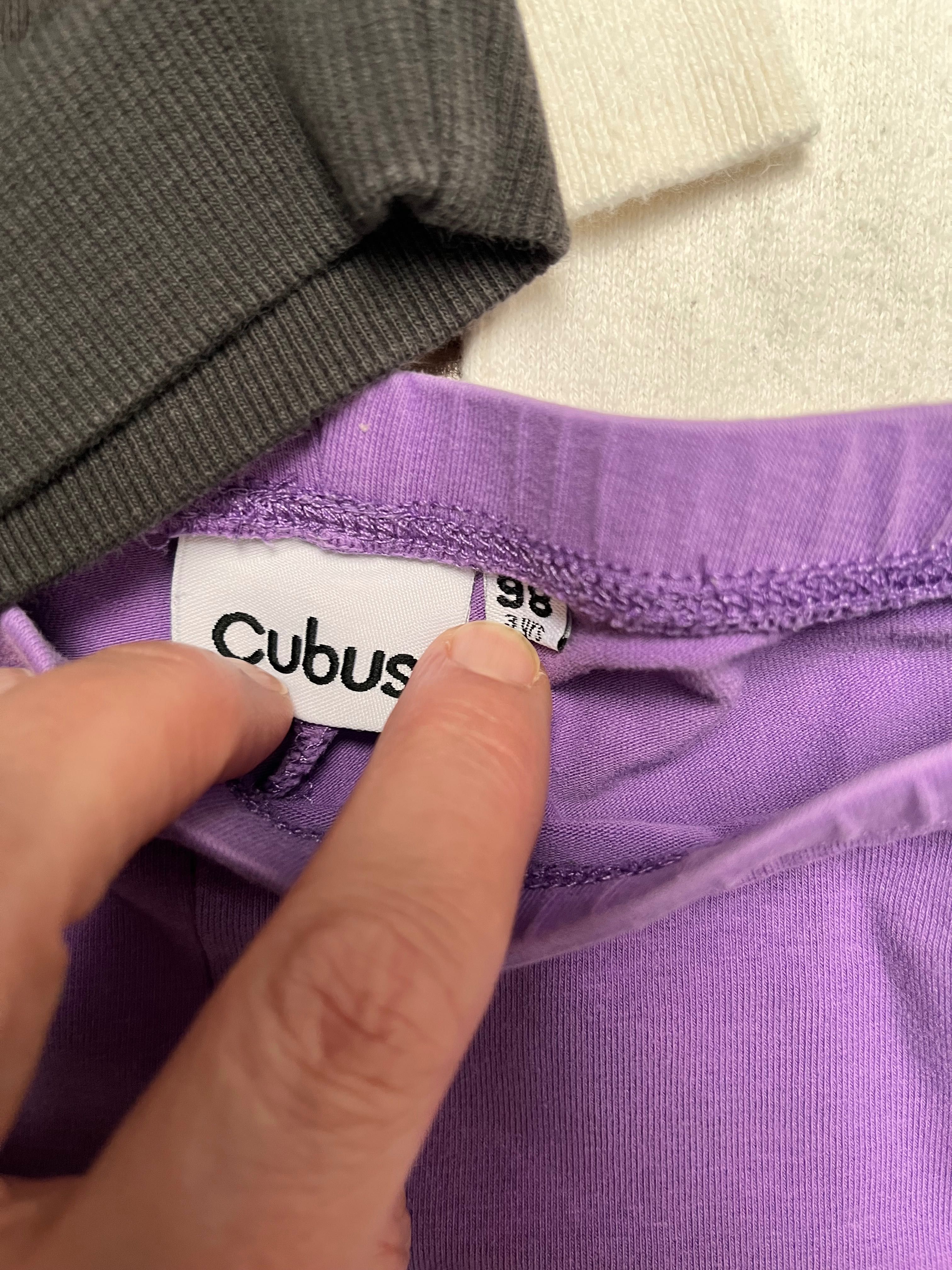 Zestaw dziewczęcy sweter bluza H&M leginsy Cubus r. 98