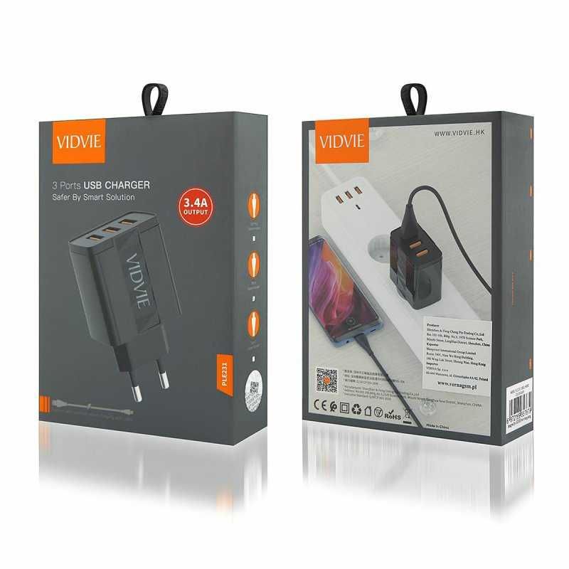 Ładowarka Sieciowa Vidvie PLE231 + kabel USB/TypC