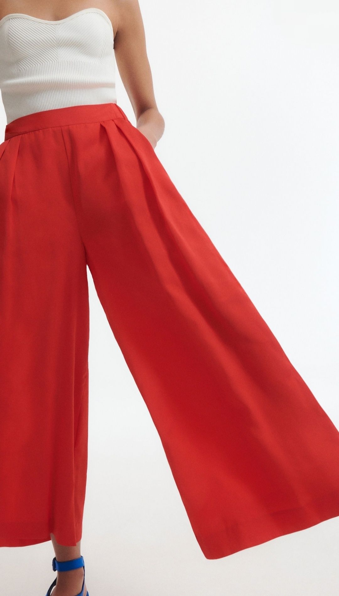 Nowe z metką Reserved spodnie kuloty czerwone rozmiar 36 S