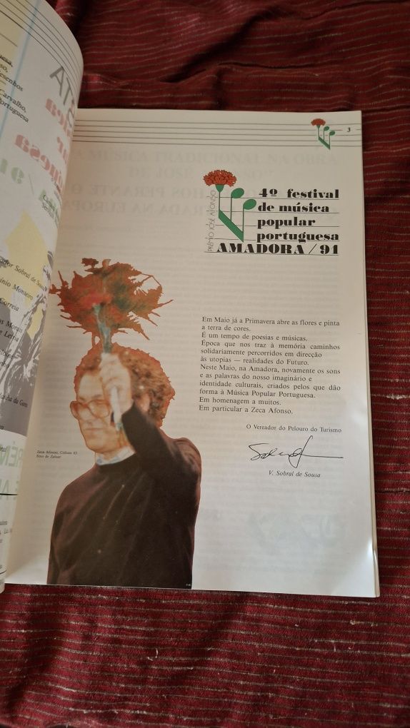 José Afonso zeca revista 1991 festival Amadora Giacometti carlos pared