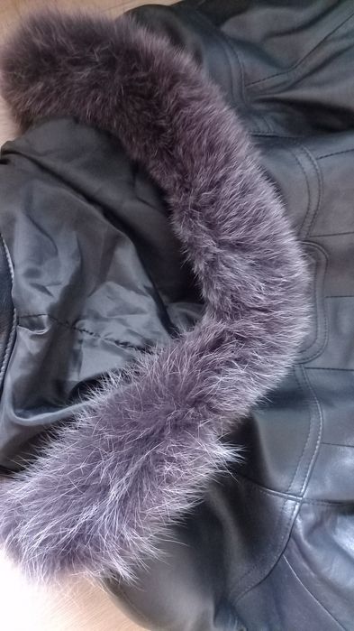 Płaszcz długi skóra naturalna