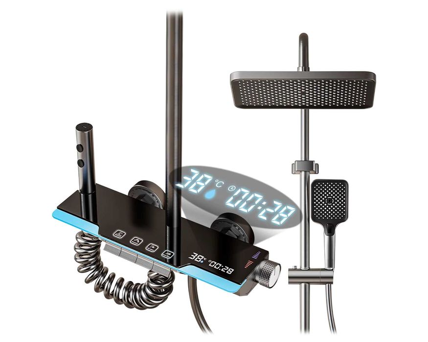 Kolumna prysznicowa wodospad z wyświetlaczem ledowym DUŻY ZESTAW !!