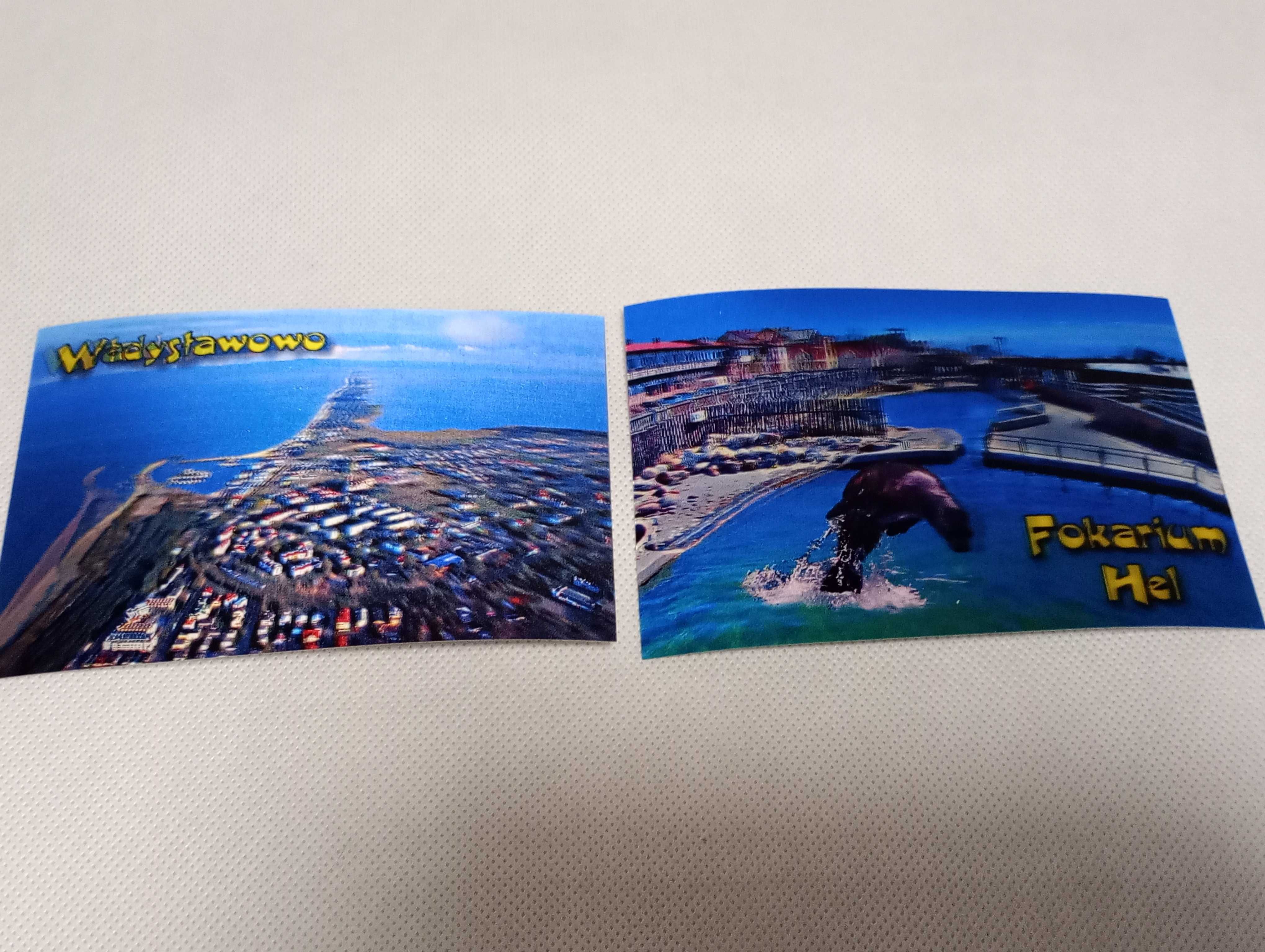 4 szt. zestaw kartki pocztowe widokówki 3D Sopot Gdynia Fokarium Hel