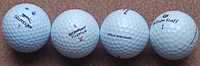 Markowe 4 piłki do golfa: Donnay, Wilson Staff, Pinnacle, Slazenger.