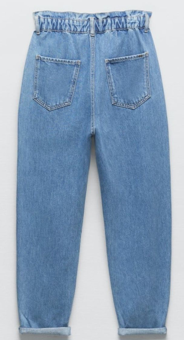 ZARA extra Jeans krój Peperbag wysoki stan rozm. 32