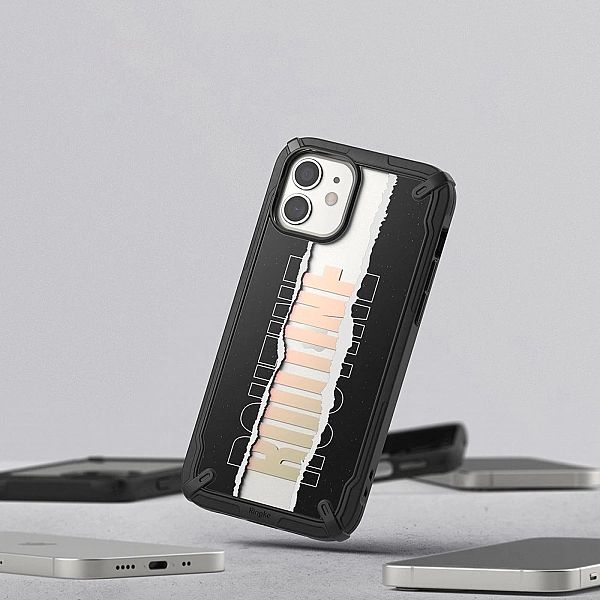 Ringke Fusion X Design etui pancerny pokrowiec z ramką iPhone 12 mini