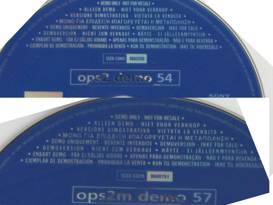 Demos PS1 e PS2 PlayStation 1 e PlayStation 2