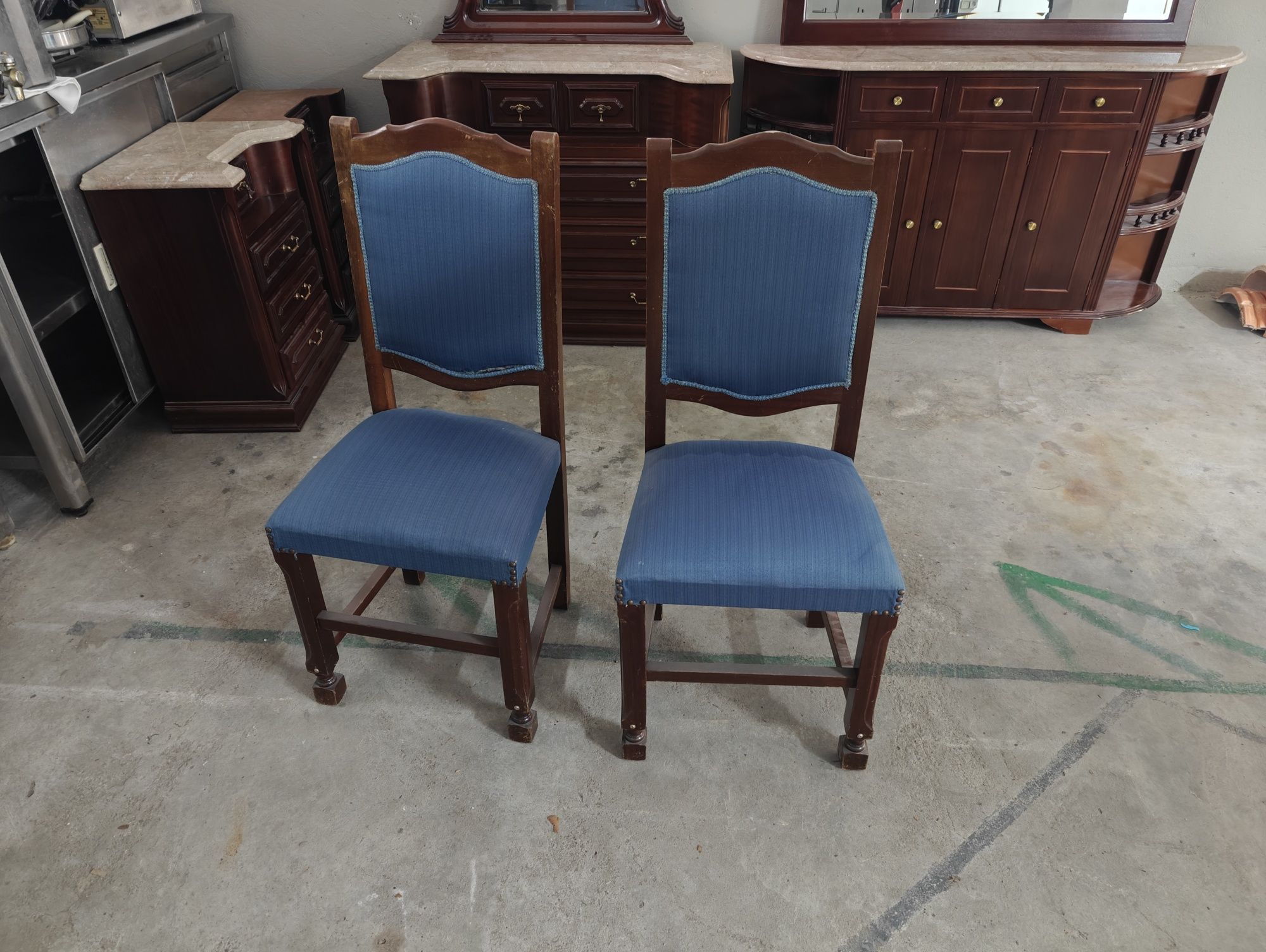 Cadeiras de quarto vintage madeira maciça
