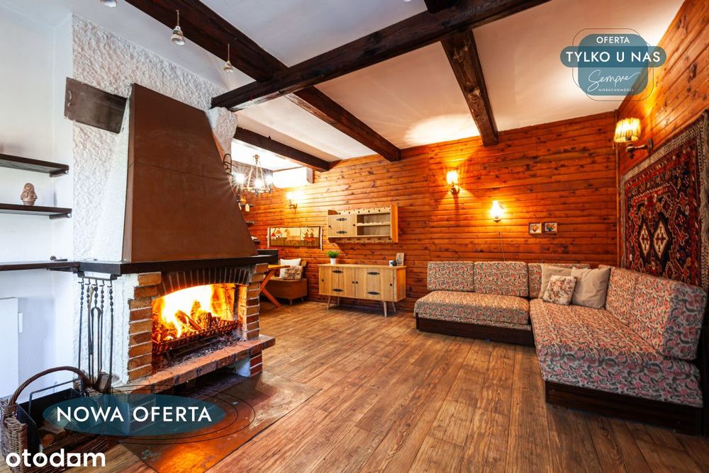 Piękna działka z lasem*Dom rekreacyjny drewniany