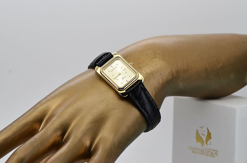 Prześliczny 14K 585 złoty damski zegarek Geneve lw003ydg Wrocław Biżut