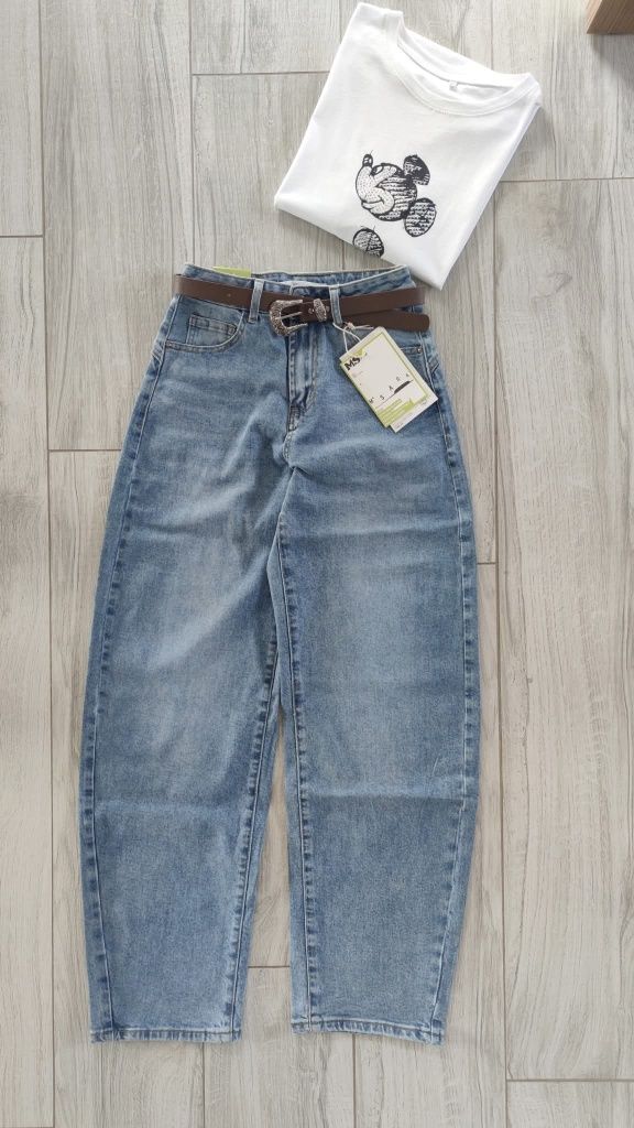 Spodnie jeansowe balloon XS-XL
