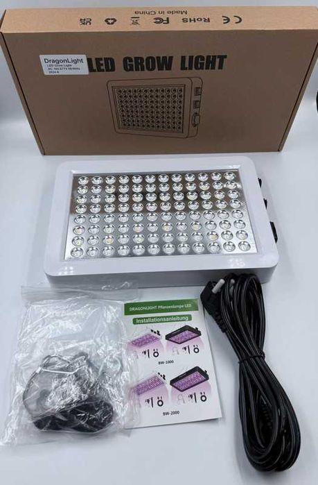 panel lampa led do uprawy roślin full spectrum 192 led