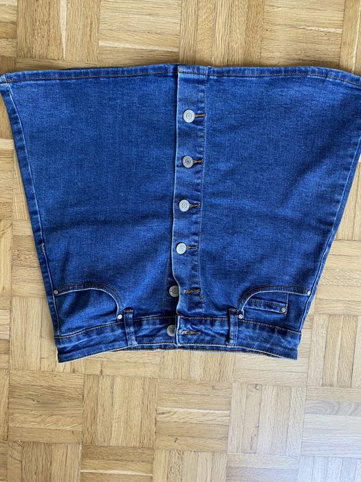 Spódnica jeansowa z guzikami Moodo