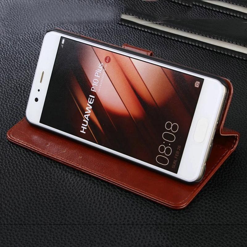 Futerał Wallet Case - Huawei P10 Lite - Etui Book Case (Brązowe)
