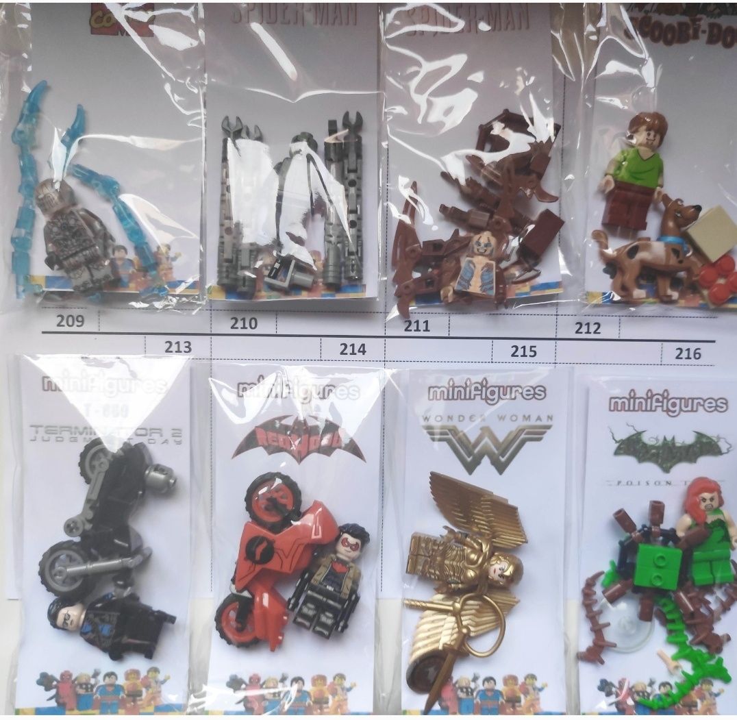 4/5 Mini Figuras MAC Wonder Woman DeadPool Ghost Rider SandMan Pirata