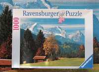 Puzzle 1000 Ravensburger Zugspitze (Alpy Bawarskie)