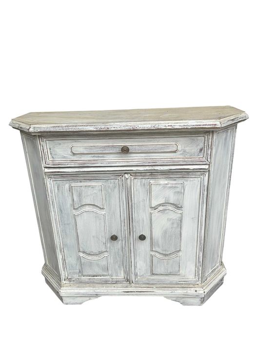 Szafka drewniana rustykalna 83x31x75 cm – styl shabby chic