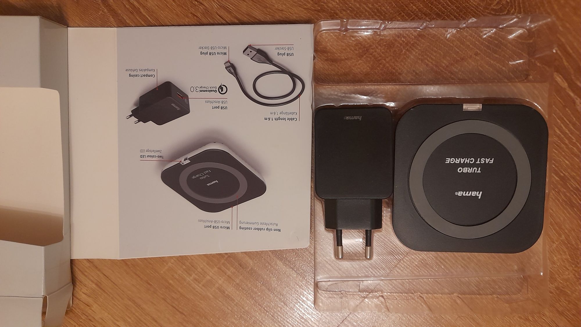 Ładowarka bezprzewodowa Hama 15W/3A
