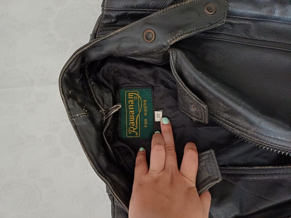 Casaco de cabedal para mota de homem