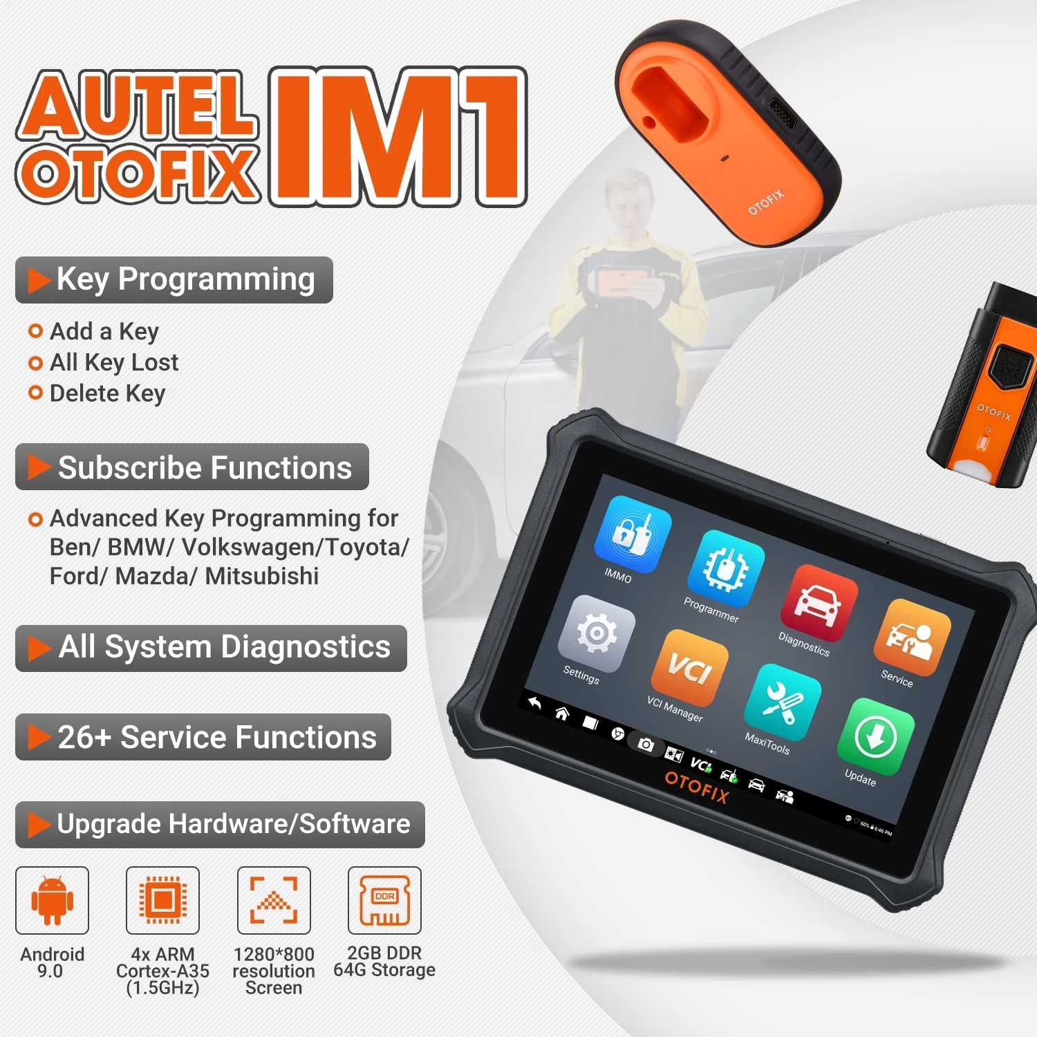 OTOFIX IM1 Máquina Programação IMMO Chaves/Diagnóstico OBD (NOVO)