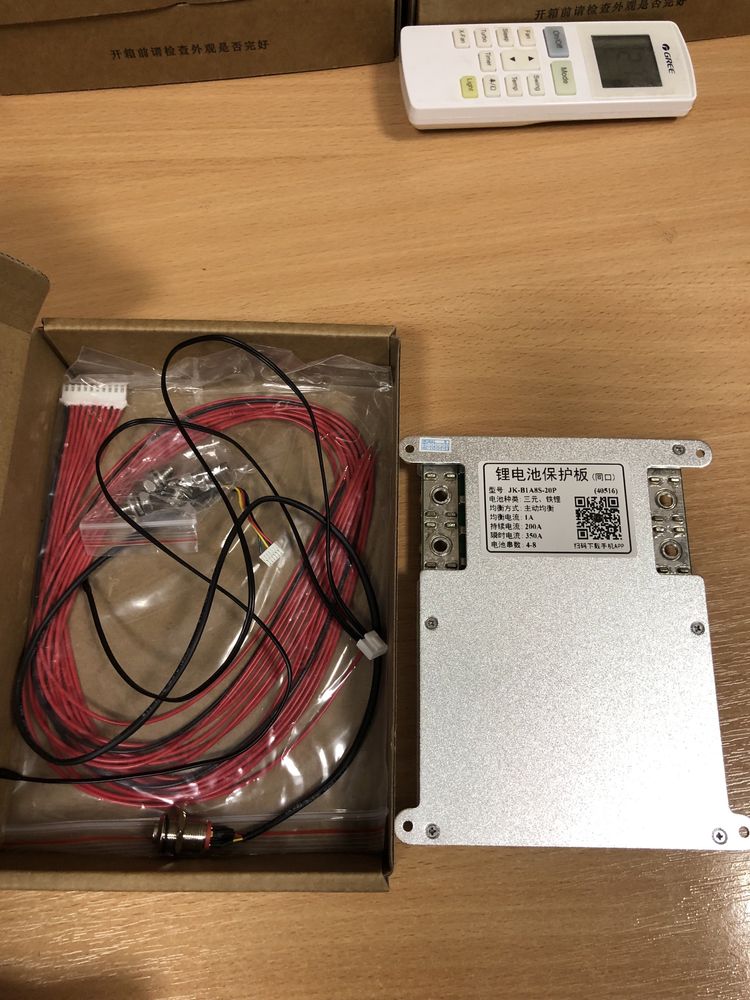 Плата Smart BMS JK-B1A8S20P 4-8S 200A 12-24В